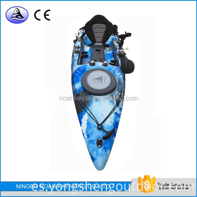 PE Siéntate en la parte superior de kayak de pesca con paleta/ timón/ asiento